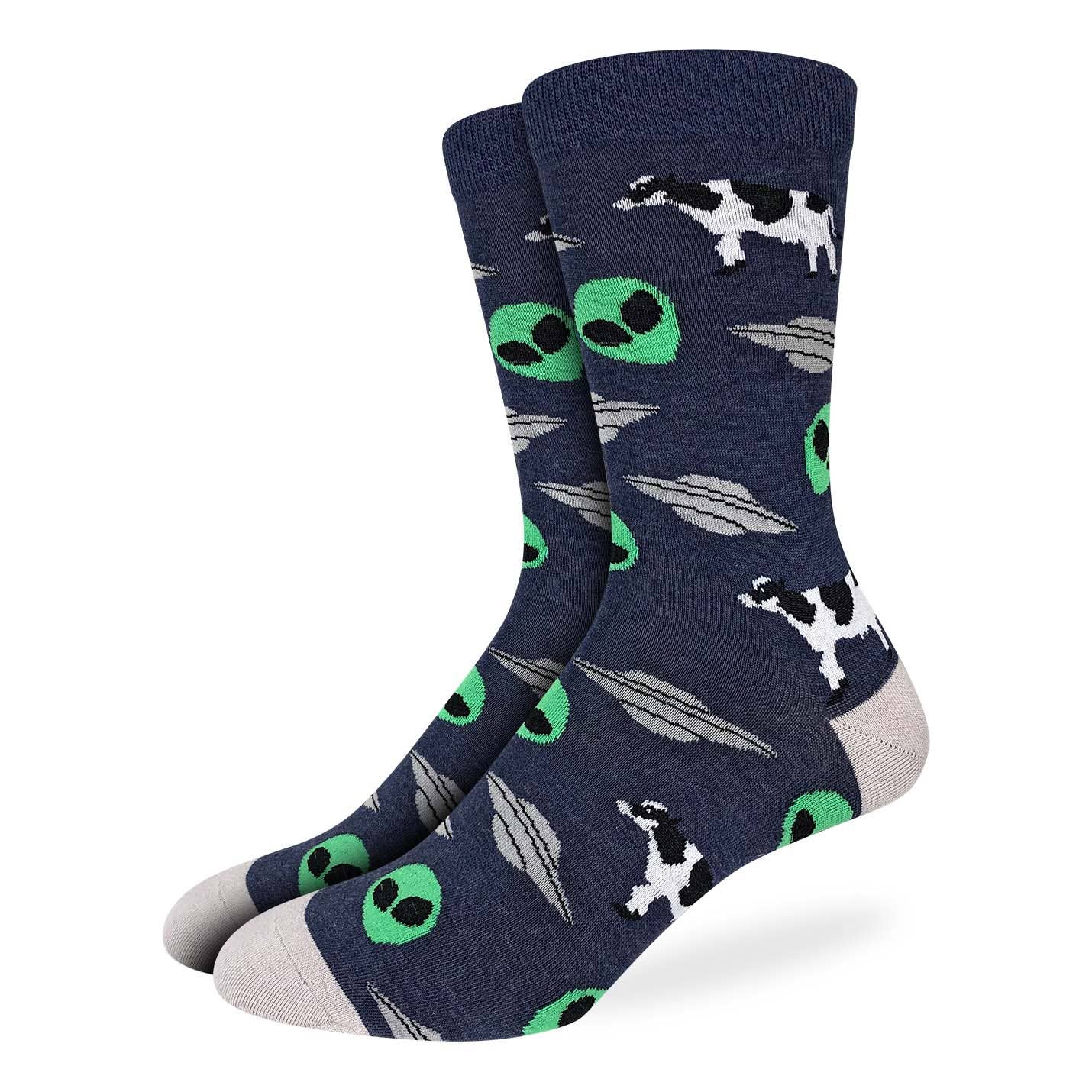 Chaussettes pour homme - Des aliens et des vaches (7-12)