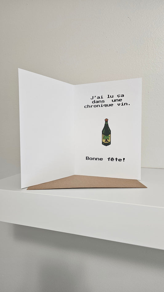 Carte de fête : La chronique vin