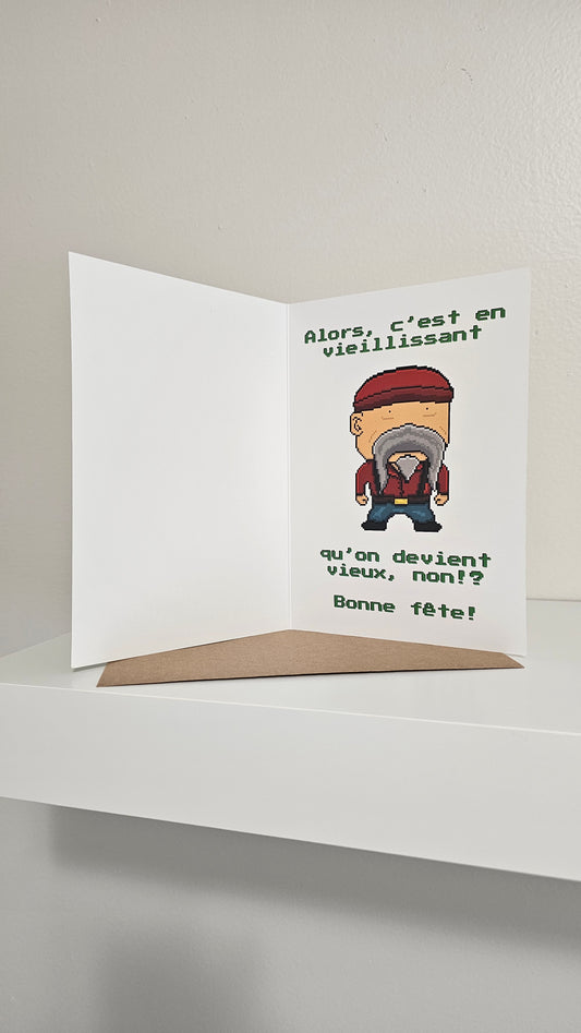 Carte de fête : Le Bûcheron