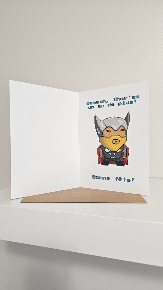 Carte de fête : Le dieu du tonnerre