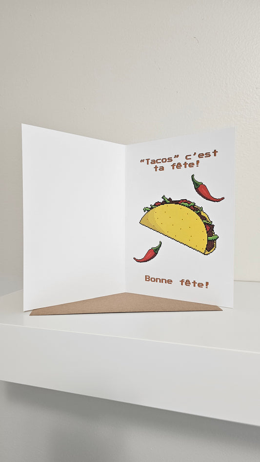 Carte de fête : Le tacos