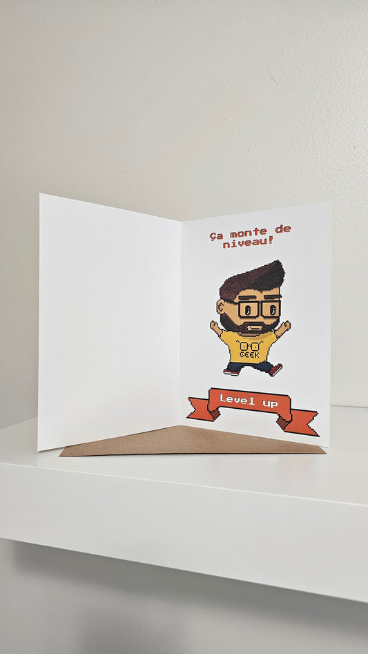 Carte de fête : Monte de niveau