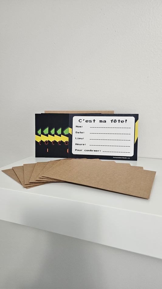 Cartons d'invitation : Vive les jeux vidéos