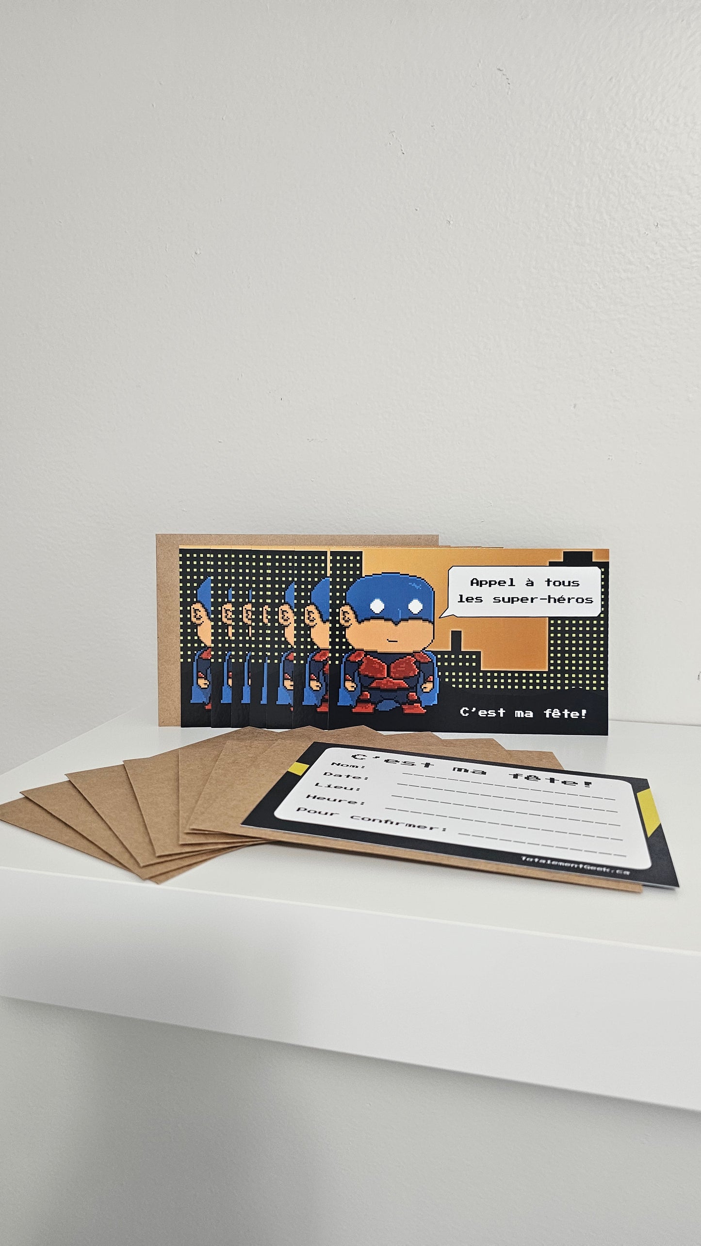 Cartons d'invitation : Appel à tous les super-héros