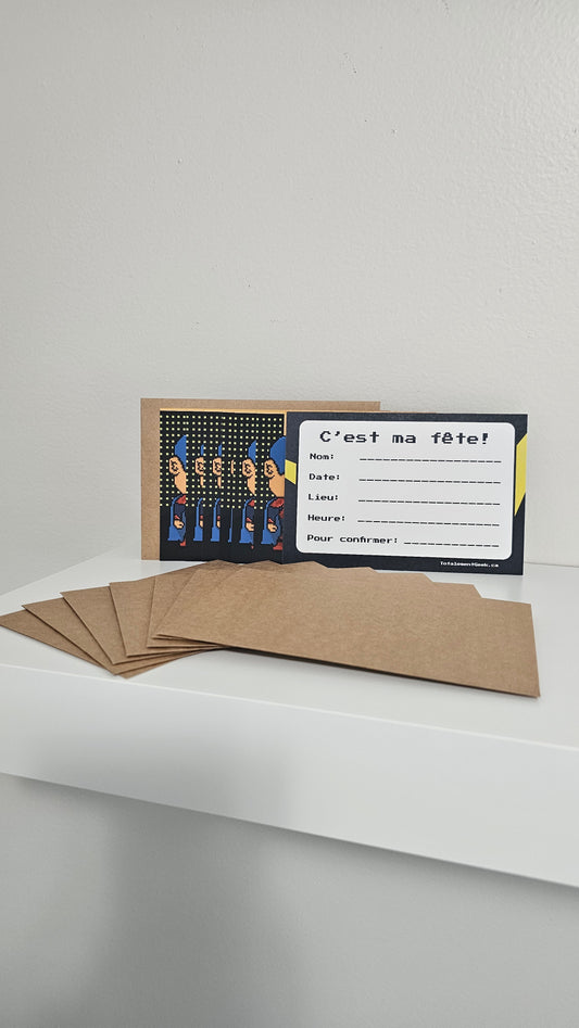 Cartons d'invitation : Appel à tous les super-héros