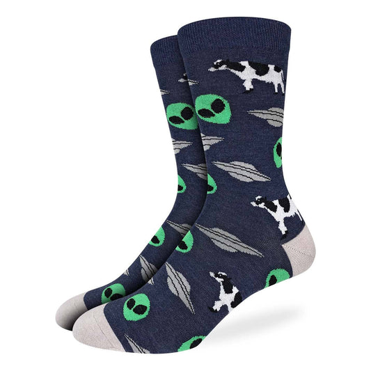 Chaussettes pour homme - Des aliens et des vaches (7-12)