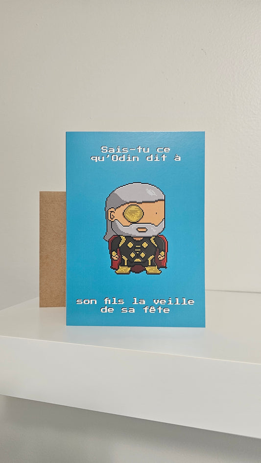Carte de fête : Le dieu du tonnerre
