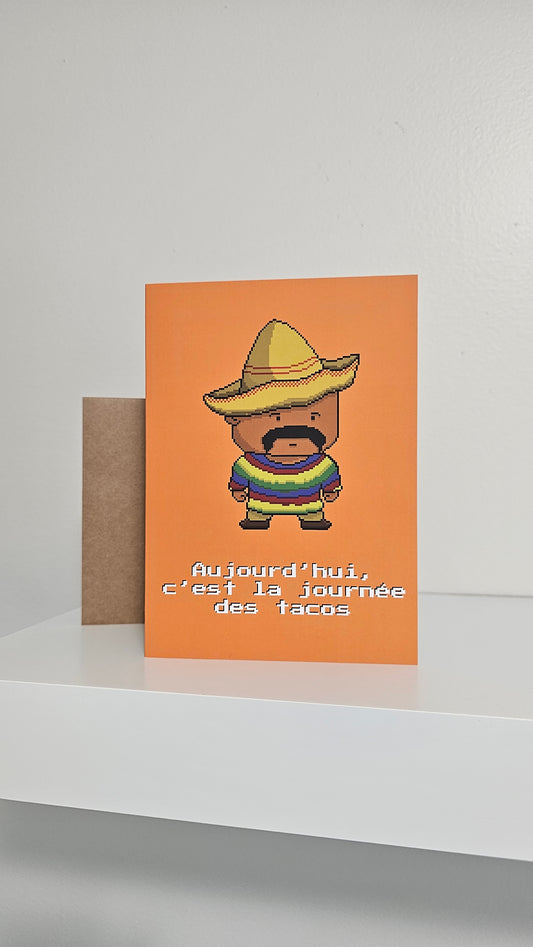 Carte de fête : Le tacos