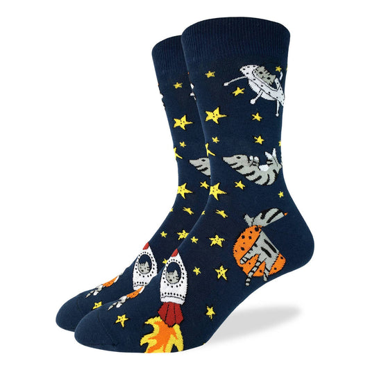 Chaussettes pour homme - Chat spatial (7-12)